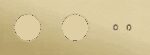 Niko Toggle 3-Voudige afdekplaat h71 vr 2 stopc + 1 tweev schak alu gold brushed RAL: 1000
