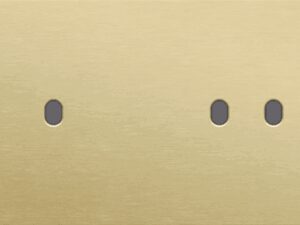 Niko Toggle 2-Voudige afdekplaat h71 vr 1 enklv + 1 tweev schak alu gold brushed RAL: 1000