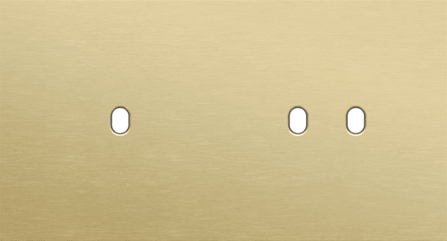 Niko Toggle 2-Voudige afdekplaat h71 vr 1 enklv + 1 tweev schak alu gold brushed RAL: 1000