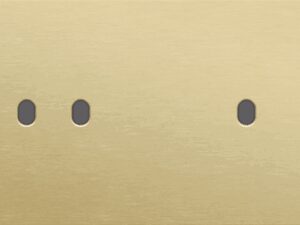 Niko Toggle 2-Voudige afdekplaat h71 vr 1 tweev + 1 enklv schak alu gold brushed RAL: 1000