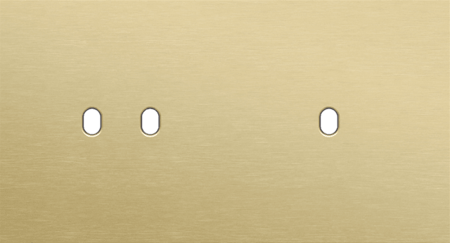 Niko Toggle 2-Voudige afdekplaat h71 vr 1 tweev + 1 enklv schak alu gold brushed RAL: 1000