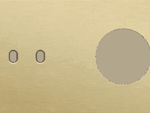 Niko Toggle 2-Voudige afdekplaat h71 voor 1 tweev schak + 1 stopc alu gold brushed RAL: 1000