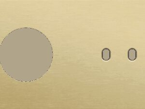 Niko Toggle 2-Voudige afdekplaat h71 voor 1 stopc + 1 tweev schak alu gold brushed RAL: 1000