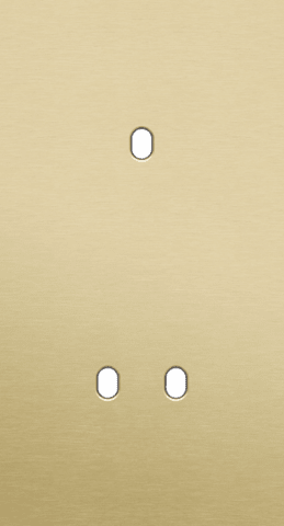 Niko Toggle 2-Voudige afdekplaat v71 vr 1 enklv + 1 tweev schak alu gold brushed RAL: 1000