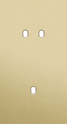 Niko Toggle 2-Voudige afdekplaat v71 vr 1 tweev + 1 enklv schak alu gold brushed RAL: 1000