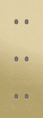Niko Toggle 3-Voudige afdekplaat v71 vr 3 tweev schak alu gold brushed RAL: 1000