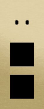 Niko Toggle 3-Voudige afdekplaat v60 vr tweev schak + 2 fct alu gold brushed RAL: 1000