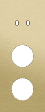 Niko Toggle 3-Voudige afdekplaat v60 vr tweev schak + 2 stopc alu gold brushed RAL: 1000