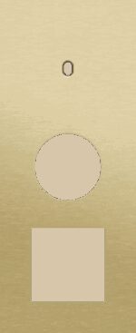 Niko Toggle 3-Voudige afdekplaat v60 vr enklv schak + stopc + fct alu gold brushed RAL: 1000