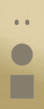 Niko Toggle 3-Voudige afdekplaat v60 vr tweev schak + stopc + fct alu gold brushed RAL: 1000