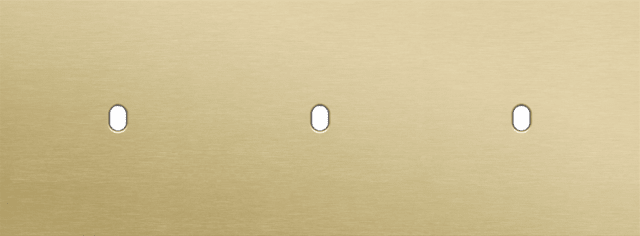 Niko Toggle 3-Voudige afdekplaat h71 vr 3 enklv schak alu gold brushed RAL: 1000