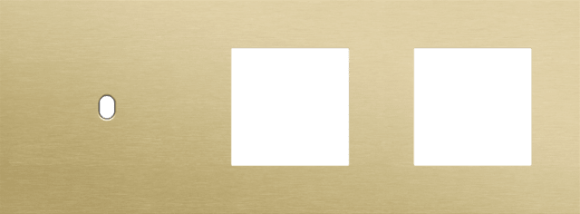 Niko Toggle 3-Voudige afdekplaat h71 vr enklv schak + 2 fct alu gold brushed RAL: 1000