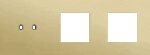 Niko Toggle 3-Voudige afdekplaat h71 vr tweev schak + 2 fct alu gold brushed RAL: 1000