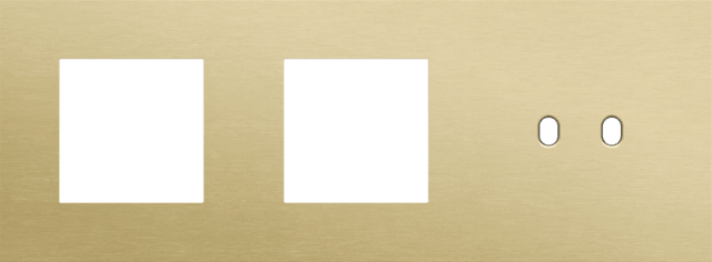Niko Toggle 3-Voudige afdekplaat h71 vr 2 fct + tweev schak alu gold brushed RAL: 1000