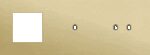 Niko Toggle 3-Voudige afdekplaat h71 vr fct + enkelv + tweev schak alu gold brushed RAL: 1000