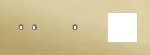 Niko Toggle 3-Voudige afdekplaat h71 vr tweev + enkelv schak + fct alu gold brushed RAL: 1000