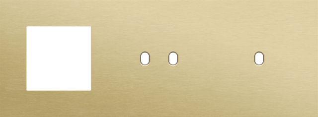 Niko Toggle 3-Voudige afdekplaat h71 vr fct tweev + enkelv schak alu gold brushed RAL: 1000