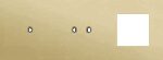 Niko Toggle 3-Voudige afdekplaat h71 vr enkelv + tweev schak + fct alu gold brushed RAL: 1000