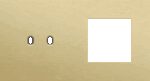 Niko Toggle 2-Voudige afdekplaat h71 vr tweev schak + fct alu gold brushed RAL: 1000
