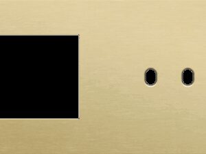 Niko Toggle 2-Voudige afdekplaat h7Enkelvoudige afdekplaatvr tweev schak alu gold brushed RAL: 1000