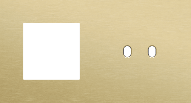 Niko Toggle 2-Voudige afdekplaat h7Enkelvoudige afdekplaatvr tweev schak alu gold brushed RAL: 1000