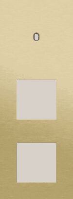 Niko Toggle 3-Voudige afdekplaat v71 vr enklv schak + 2 fct alu gold brushed RAL: 1000