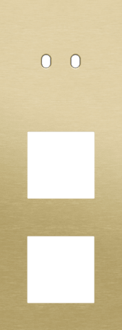 Niko Toggle 3-Voudige afdekplaat v71 vr tweev schak + 2 fct alu gold brushed RAL: 1000