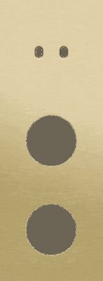 Niko Toggle 3-Voudige afdekplaat v71 vr tweev schak + 2 stopc alu gold brushed RAL: 1000
