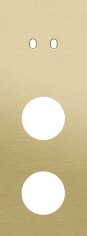 Niko Toggle 3-Voudige afdekplaat v71 vr tweev schak + 2 stopc alu gold brushed RAL: 1000