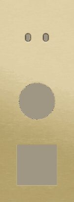 Niko Toggle 3-Voudige afdekplaat v71 vr tweev schak + stopc + fct alu gold brushed RAL: 1000