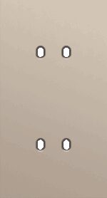Niko Toggle 2-Voudige afdekplaat v71vr 2 tweev schak steel champagne coated RAL: 080 70 10