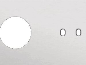 NIKO 2-Voudige afdekplaat h71 voor 1 stopc + 1 tweev schak toggle Niko Toggle alu blue grey brushed