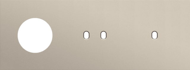 Niko Toggle 3-Voudige afdekplaat h71 vr stopctweev + enkelv schak steel champagne coated RAL: 080 70 10
