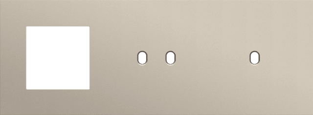 Niko Toggle 3-Voudige afdekplaat h71 vr fcttweev + enkelv schak steel champagne coated RAL: 080 70 10
