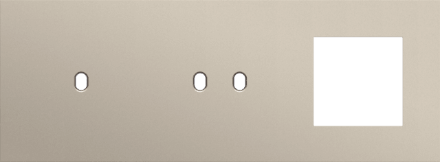 Niko Toggle 3-Voudige afdekplaat h71 vr enkelv + tweev schak + fct steel champagne coated RAL: 080 70 10