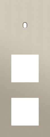 Niko Toggle 3-Voudige afdekplaat v71 vr enklv schak + 2 fct steel champagne coated RAL: 080 70 10
