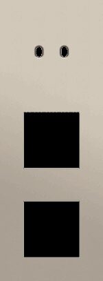 Niko Toggle 3-Voudige afdekplaat v71 vr tweev schak + 2 fct steel champagne coated RAL: 080 70 10