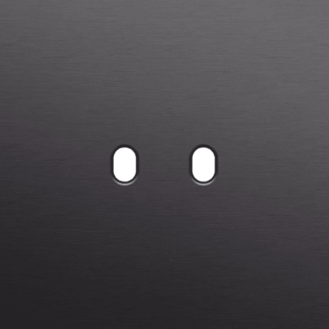 Niko Toggle Enkelvoudige afdekplaat voor 1 tweev schak alu black brushed RAL: 000 20 00