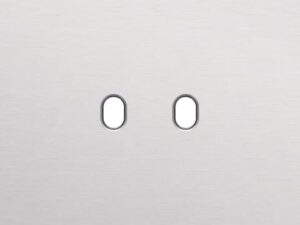 NIKO Enkelvoudige afdekplaat voor 1 tweev schak toggle alu grijs Niko Toggle alu blue grey brushed