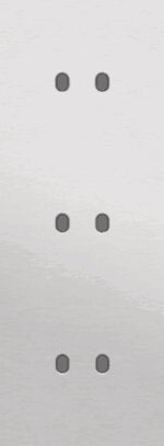 NIKO 3-Voudige afdekplaat v71 vr 3 tweev schak toggle Niko Toggle alu blue grey brushed