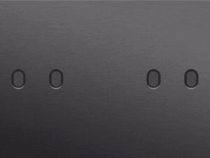 Niko Toggle 2-Voudige afdekplaat h71vr 2 tweev schak alu black brushed RAL: 000 20 00