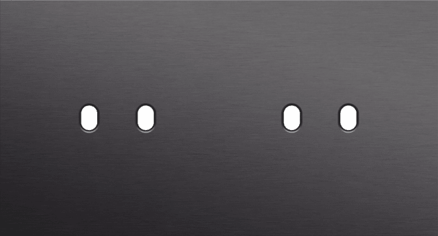 Niko Toggle 2-Voudige afdekplaat h71vr 2 tweev schak alu black brushed RAL: 000 20 00