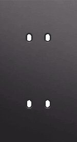 Niko Toggle 2-Voudige afdekplaat v71vr 2 tweev schak alu black brushed RAL: 000 20 00