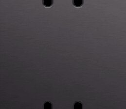 Niko Toggle 2-Voudige afdekplaat v71vr 2 tweev schak alu black brushed RAL: 000 20 00