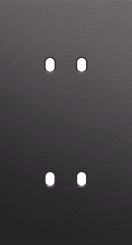 Niko Toggle 2-Voudige afdekplaat v71vr 2 tweev schak alu black brushed RAL: 000 20 00