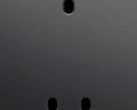 Niko Toggle 2-Voudige afdekplaat v60 vr 1 enklv + 1 tweev schak alu black brushed RAL: 000 20 00