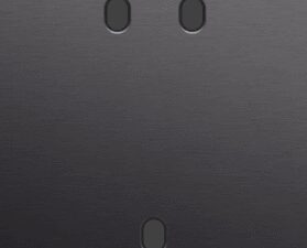 Niko Toggle 2-Voudige afdekplaat v60 vr 1 tweev + 1 enklv schak alu black brushed RAL: 000 20 00