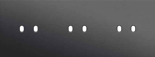 Niko Toggle 3-Voudige afdekplaat h71 vr 3 tweev schak alu black brushed RAL: 000 20 00