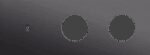 Niko Toggle 3-Voudige afdekplaat h71 vr 1 enklv schak + 2 stopc alu black brushed RAL: 000 20 00