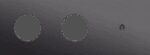 Niko Toggle 3-Voudige afdekplaat h71 vr 2 stopc + 1 enklv schak alu black brushed RAL: 000 20 00